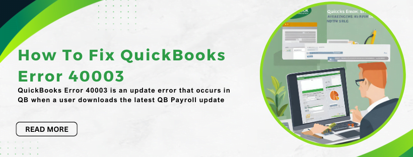 How To Fix QuickBooks Error 40003