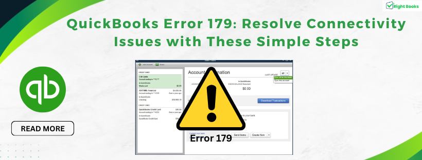 QuickBooks Error 179 Resolve Connectivity Issues with These Simple Steps