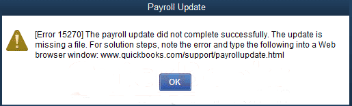 Resolving QuickBooks Error 15270
