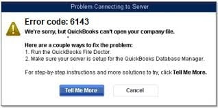 How to fix Quickbooks Error 6143