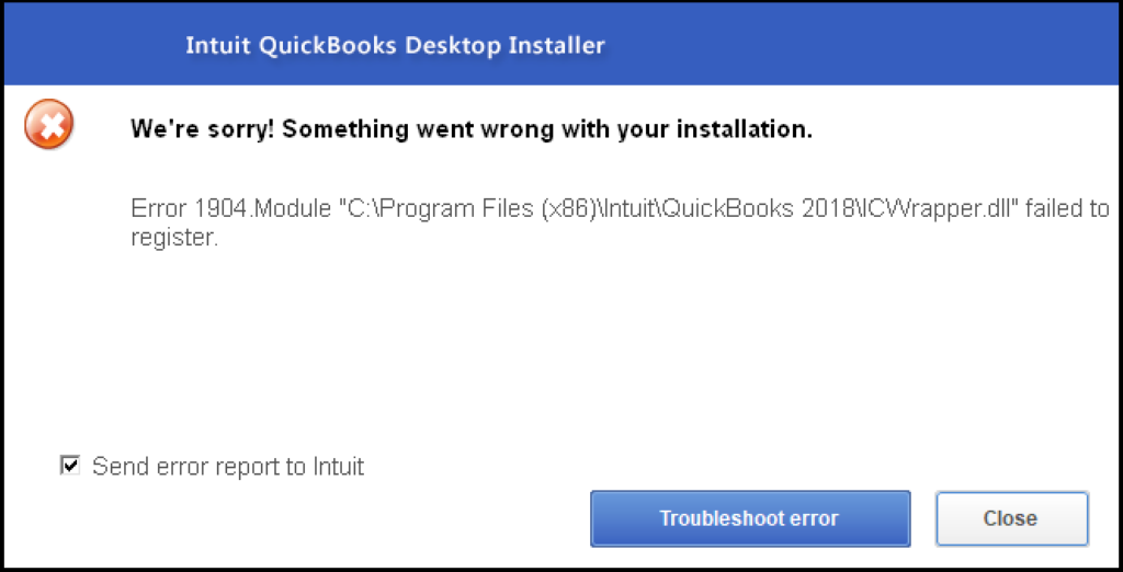 QuickBooks Error 1904​