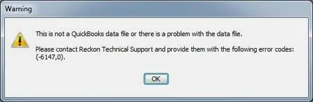 QuickBooks Error 6147