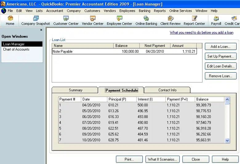 QuickBooks Loan Manager Not Working Error