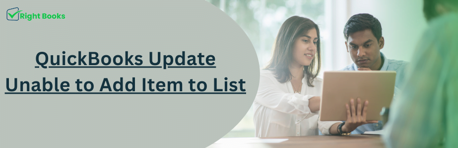 QuickBooks Update Unable to Add Item to List